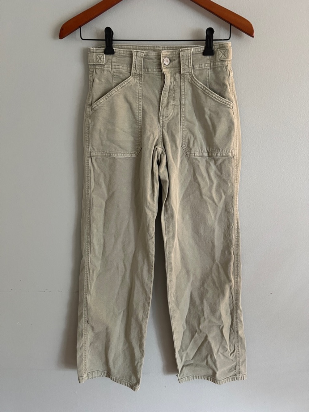 American Eagle Wide Leg AE Stretch High-Waisted Utility Stovepipe Pant 00